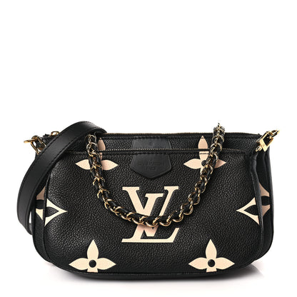 Louis Vuitton Empreinte Monogram Giant Multi Pochette Accessories Black Beige 1 of 9