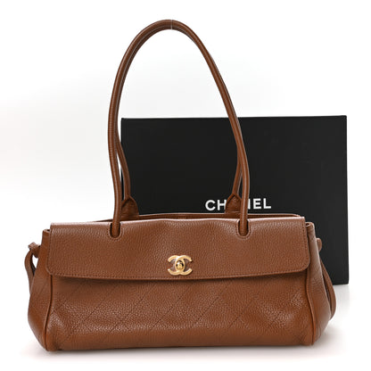 Chanel Grained Calfskin Stitched Urban Essentials Small Shopping Bag Camel 11 of 11