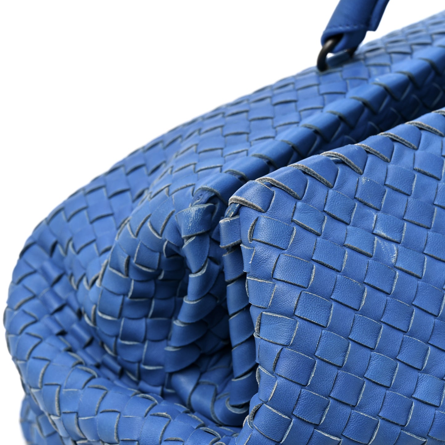 Nappa Intrecciato Brick Tote Celeste