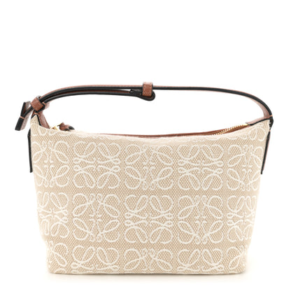 Loewe Jacquard Anagram Calfskin Small Cubi Bag Ecru Tan 1 of 12