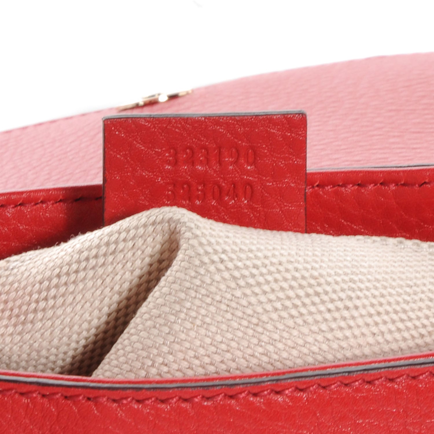 Gucci Pebbled Calfskin Small Soho Flap Crossbody Red 13 of 13