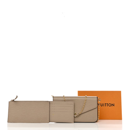 Louis Vuitton Epi Felicie Pochette Chain Wallet Galet 19 of 19