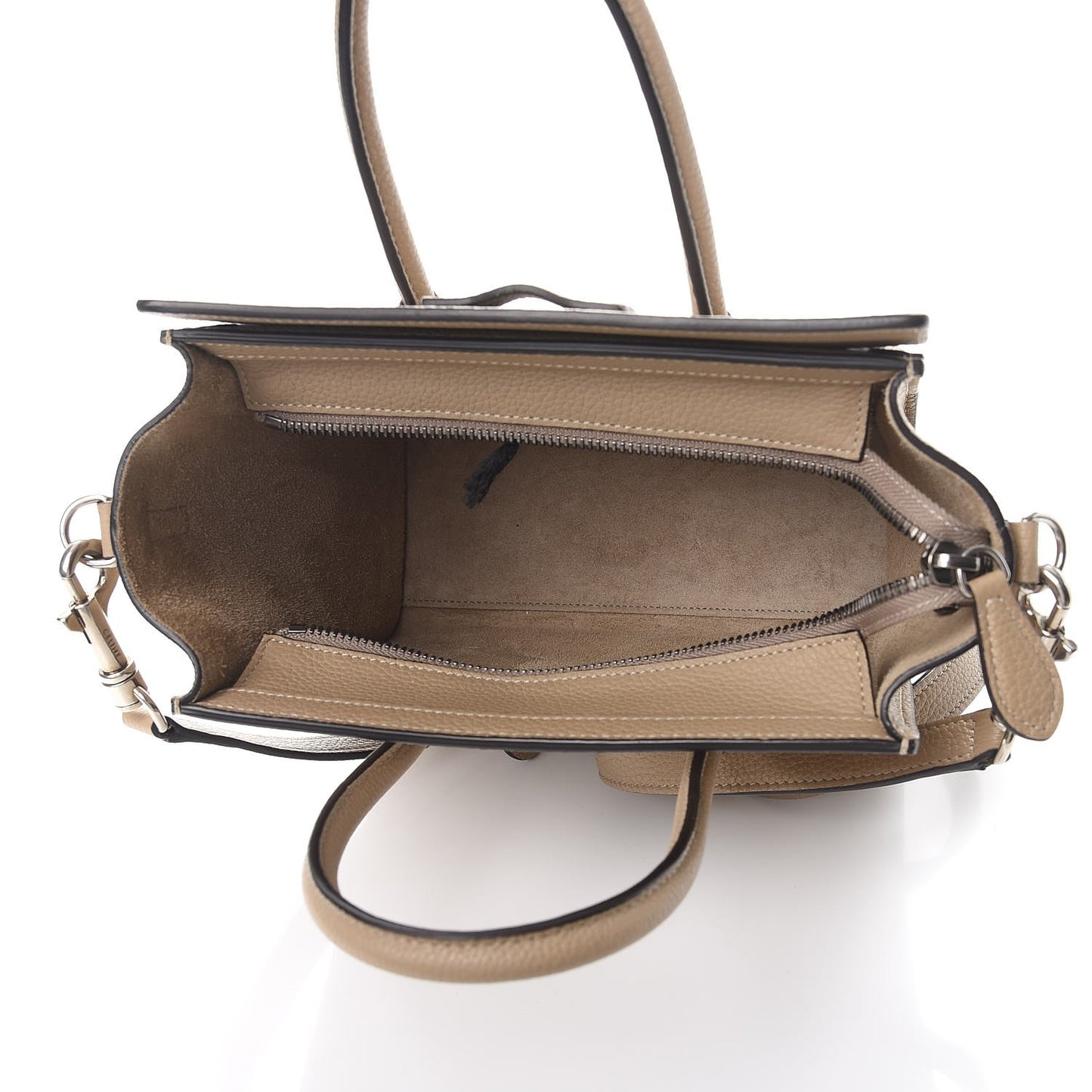 Drummed Calfskin Nano Luggage Dune
