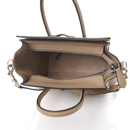 Celine Drummed Calfskin Nano Luggage Dune 5 of 8