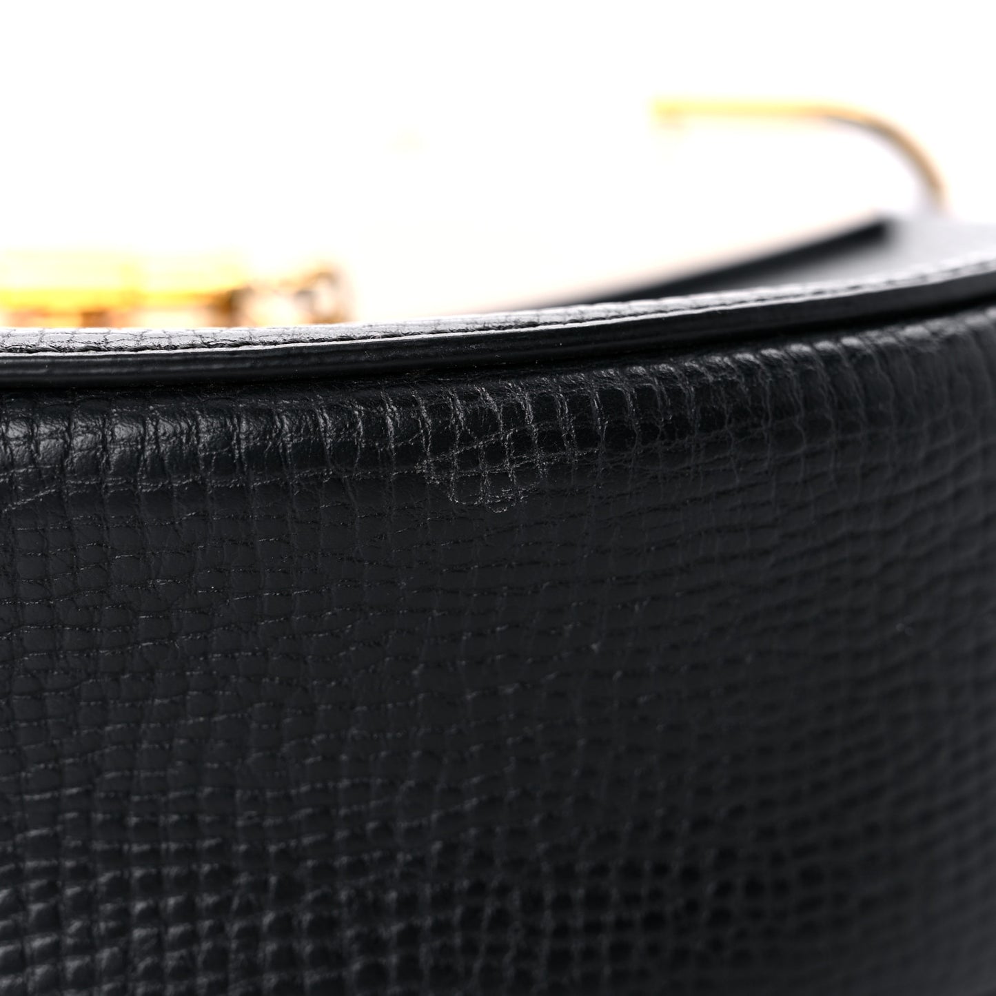 Grained Calfskin Lambskin Bi-Color Drew Shoulder Bag Black Powder Beige