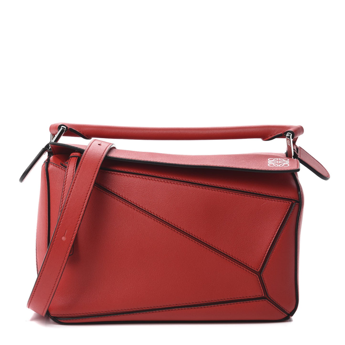 Calfskin Small Puzzle Bag Scarlet