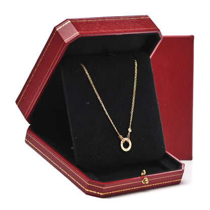 Cartier 18K Yellow Gold 2 Diamond LOVE Necklace 7 of 7