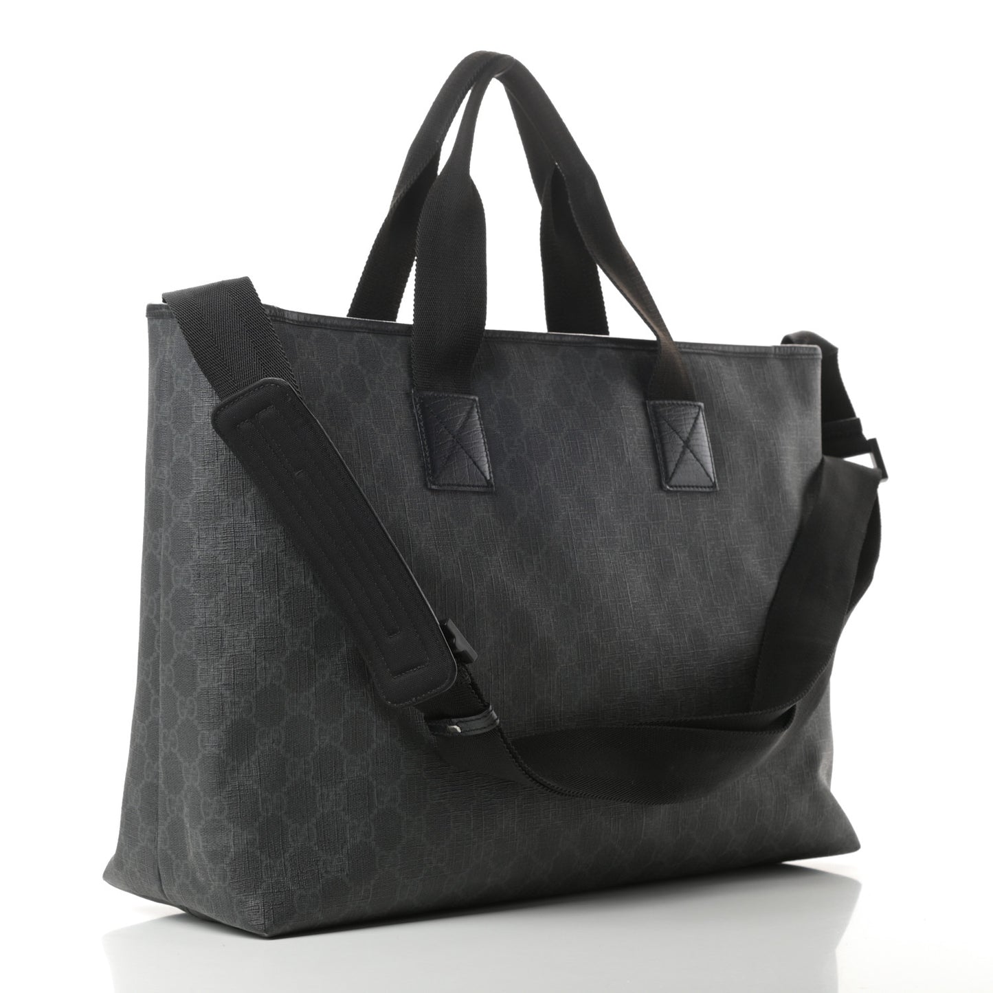 GG Plus Monogram Travel Bag Black