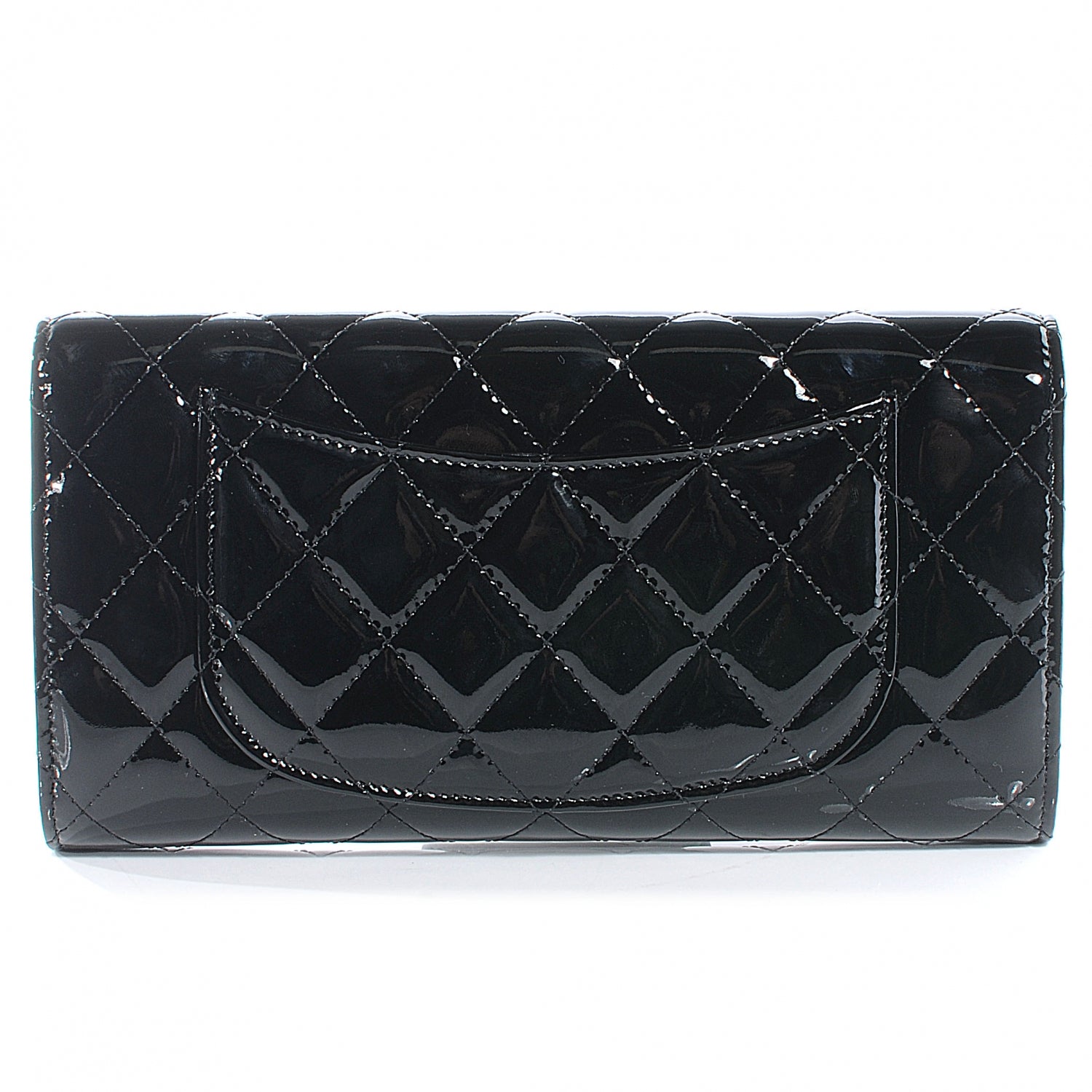 Chanel Patent Quilted Travel Wallet Black 8 of 10