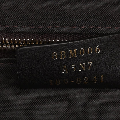 Fendi X FILA Glazed Fabric Vitello Century FF 1974 Mania Belt Bag Mogano Panna Blueberry 7 of 10