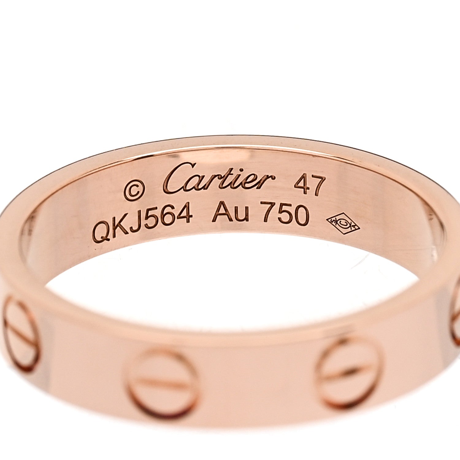 Cartier 18K Pink Gold 3.5mm LOVE Wedding Band Ring 47 4 4 of 5