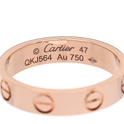 Cartier 18K Pink Gold 3.5mm LOVE Wedding Band Ring 47 4 4 of 5