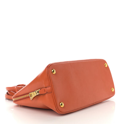 Prada Saffiano Lux Medium Promenade Tote Papaya 4 of 19