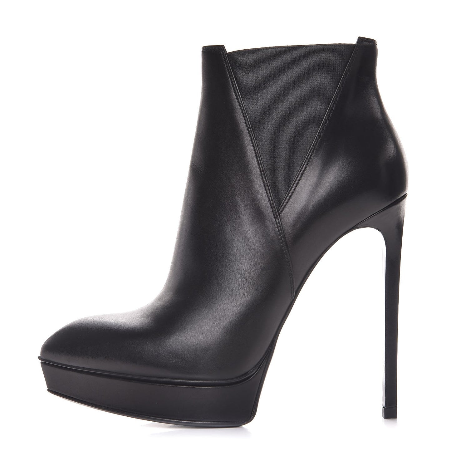 Calfskin Janis 105 Ankle Boots 39.5 Black
