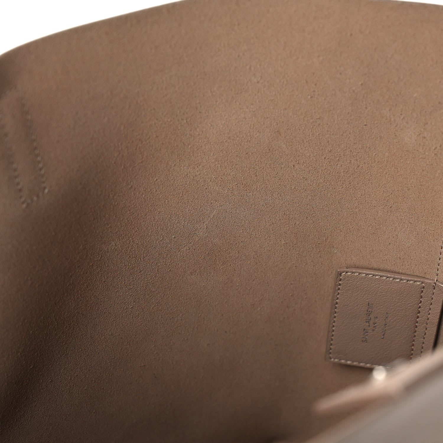 Saint Laurent Calfskin Large Shopping Tote Dark Beige 17 of 18