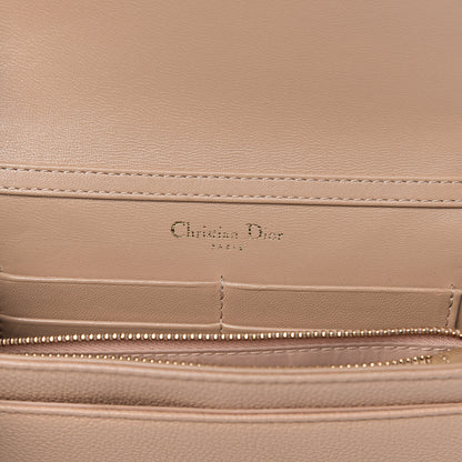 Christian Dior Grained Calfskin Diorama Wallet on Chain Pouch Nude 5 of 13