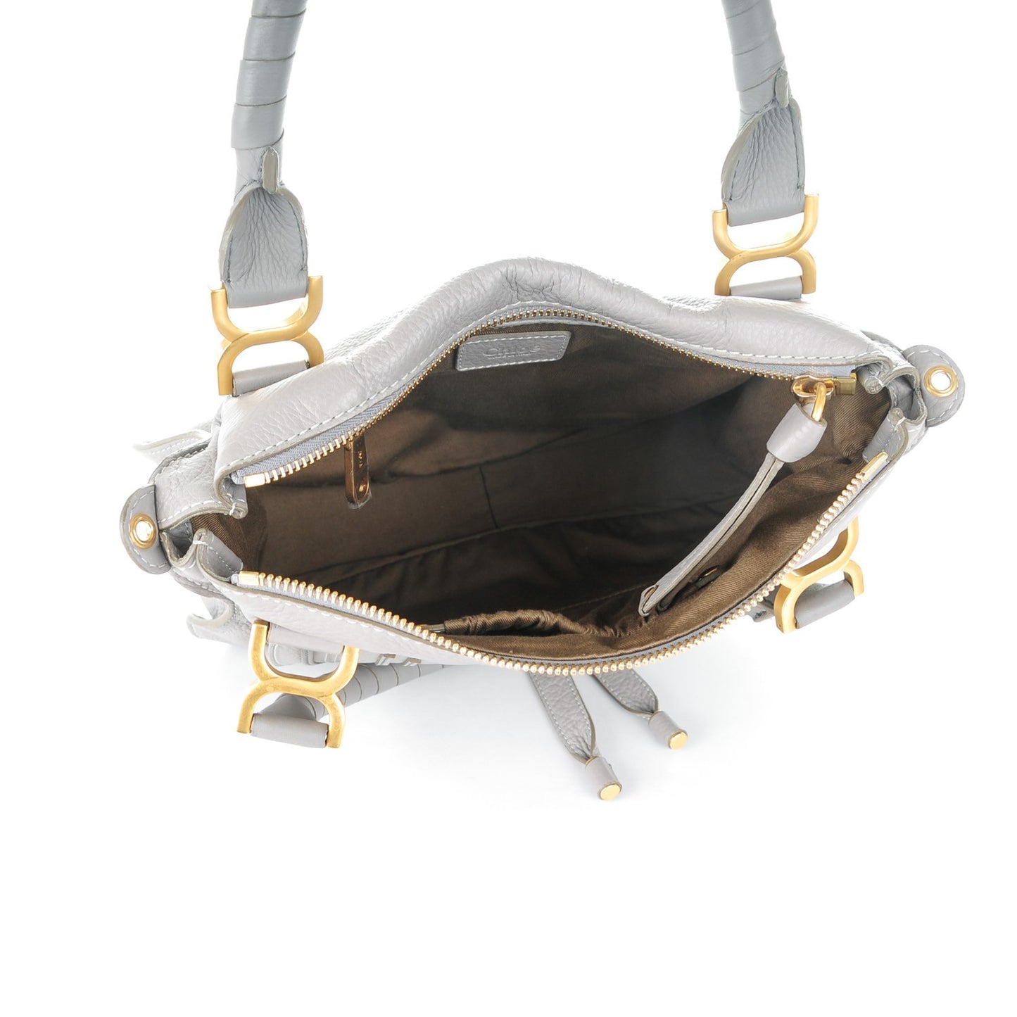 Calfskin Medium Marcie Satchel Cashmere Grey