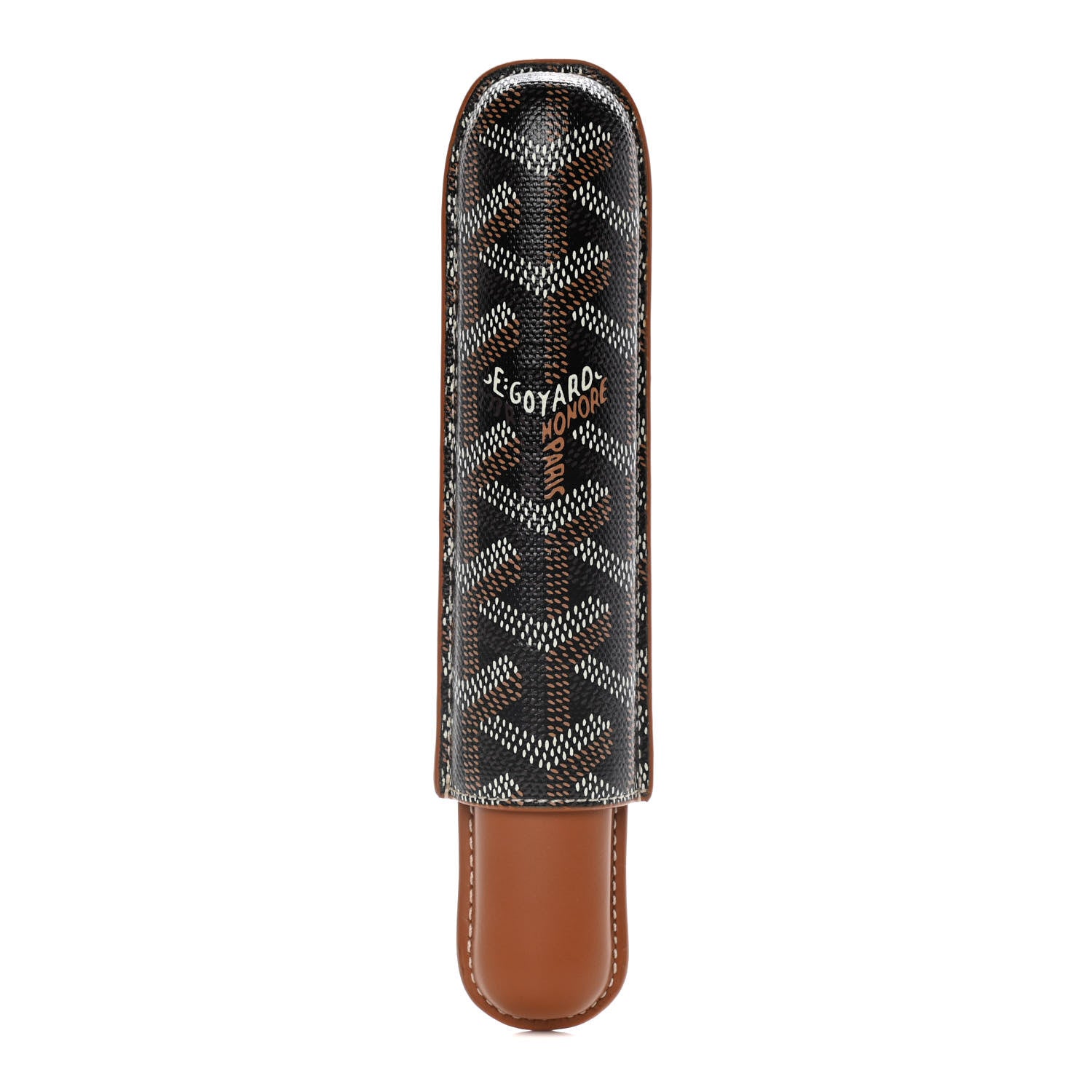 Goyard Goyardine Churchill Single Cigar Case Black Gold 1 of 17