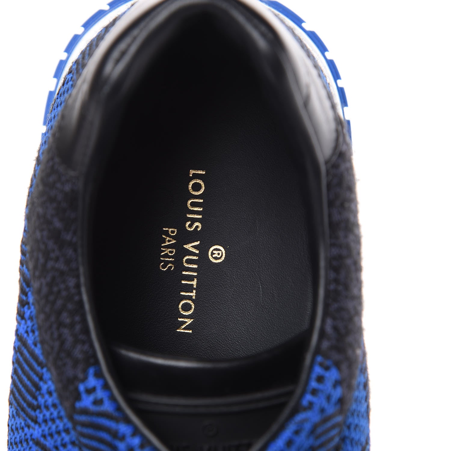 Louis Vuitton Calfskin Damier Run Away Sneakers 8.5 Blue 7 of 8