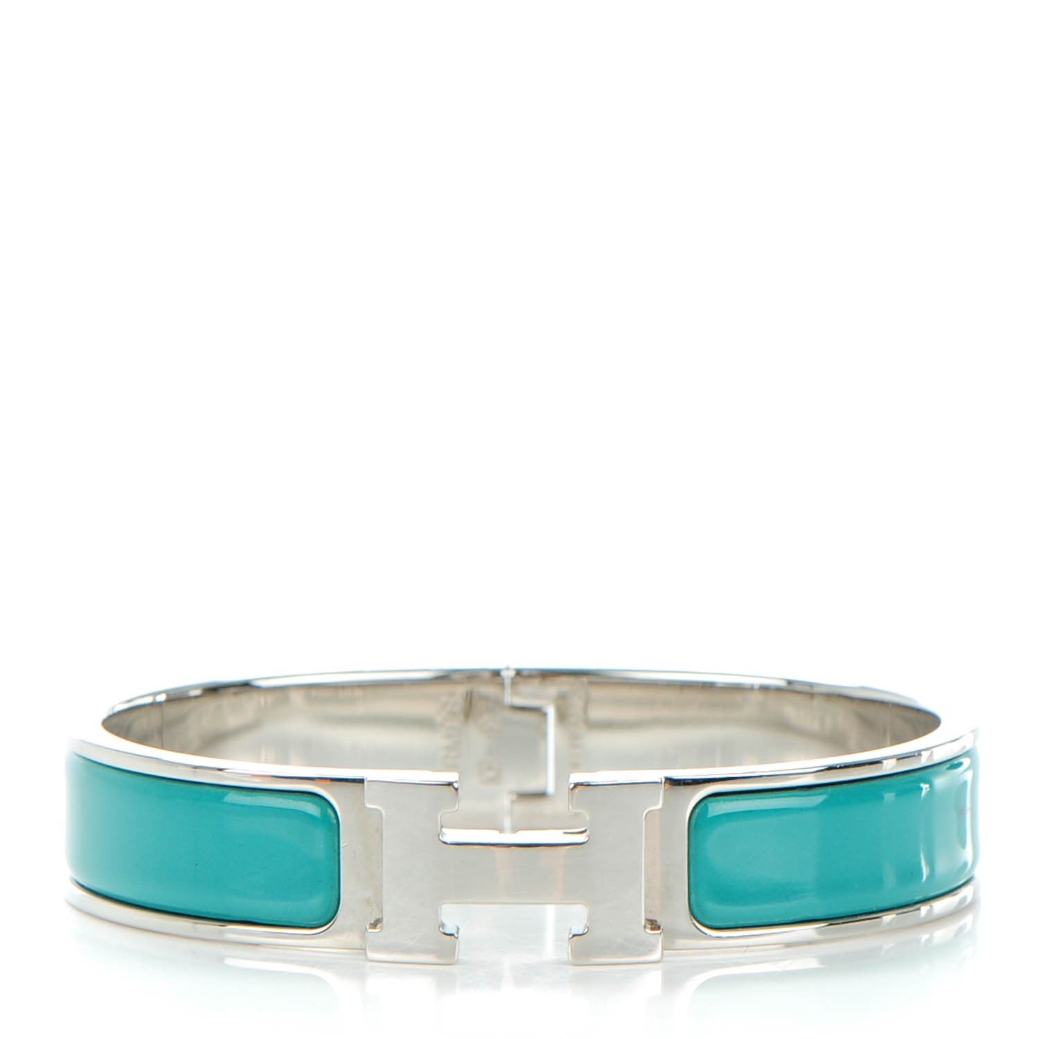 Hermes Enamel Narrow Clic Clac H Bracelet PM Emeraude 1 of 5