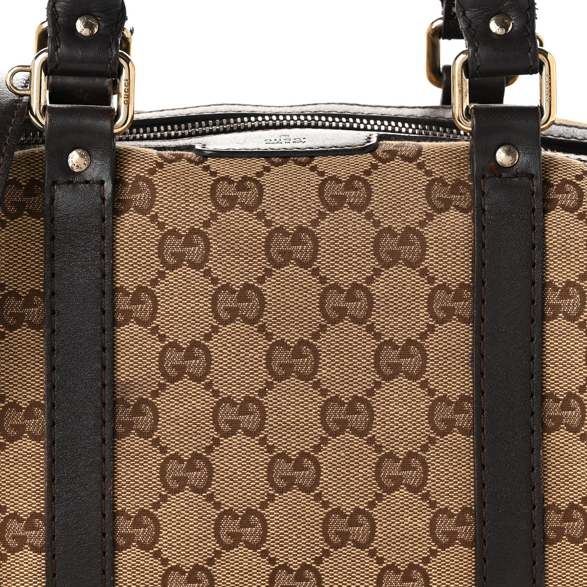 Gucci Monogram Small Boston Dark Brown 8 of 11