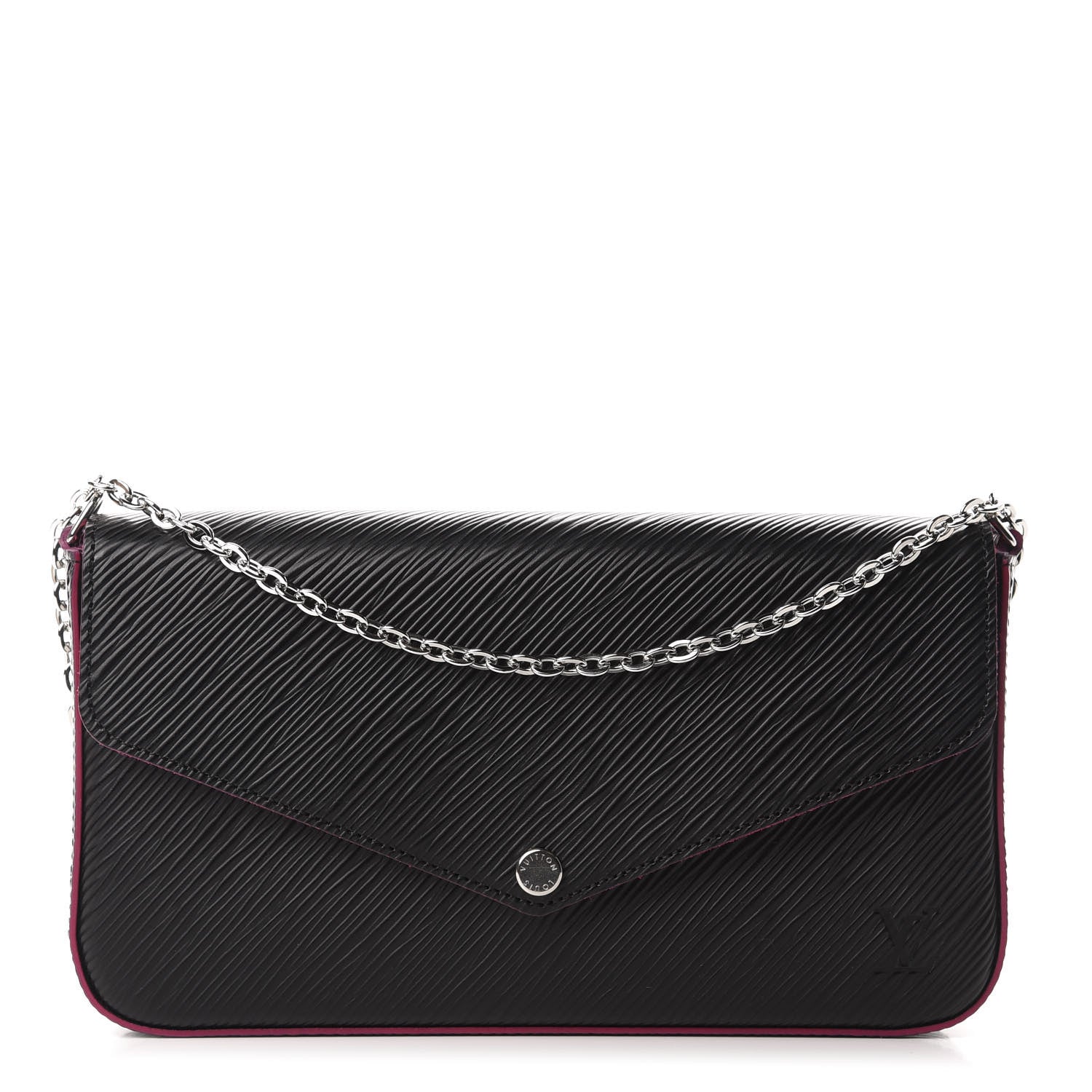 Louis Vuitton Epi Pochette Felicie Black Hot Pink 1 of 12