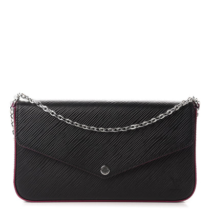 Louis Vuitton Epi Pochette Felicie Black Hot Pink 1 of 12