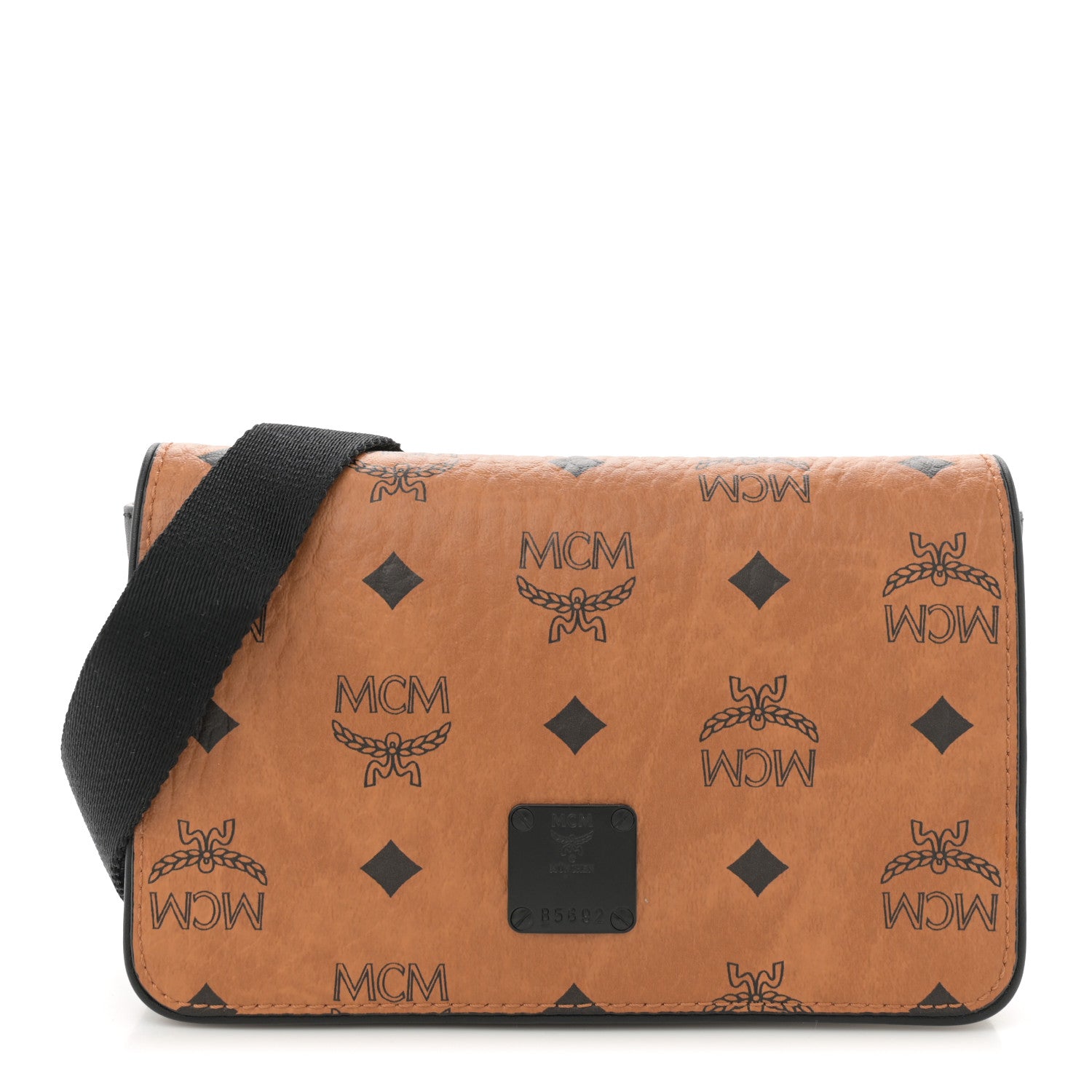 MCM Visetos Monogram Mini Aren Camera Bag Cognac 1 of 9