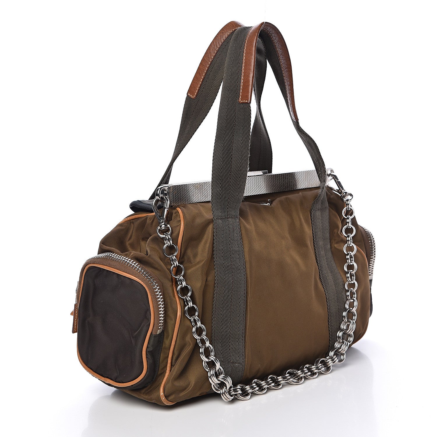 Prada Tessuto Nylon Active Shoulder Bag Giunco 4 of 17
