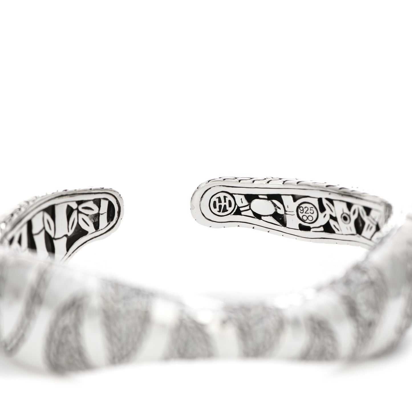 Sterling Silver White Topaz Palu Macan Cuff Bracelet