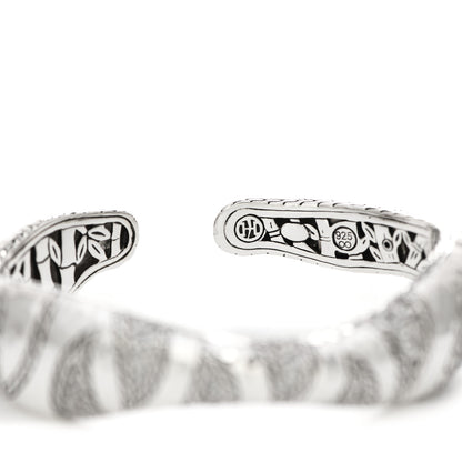 John Hardy Sterling Silver White Topaz Palu Macan Cuff Bracelet 4 of 4