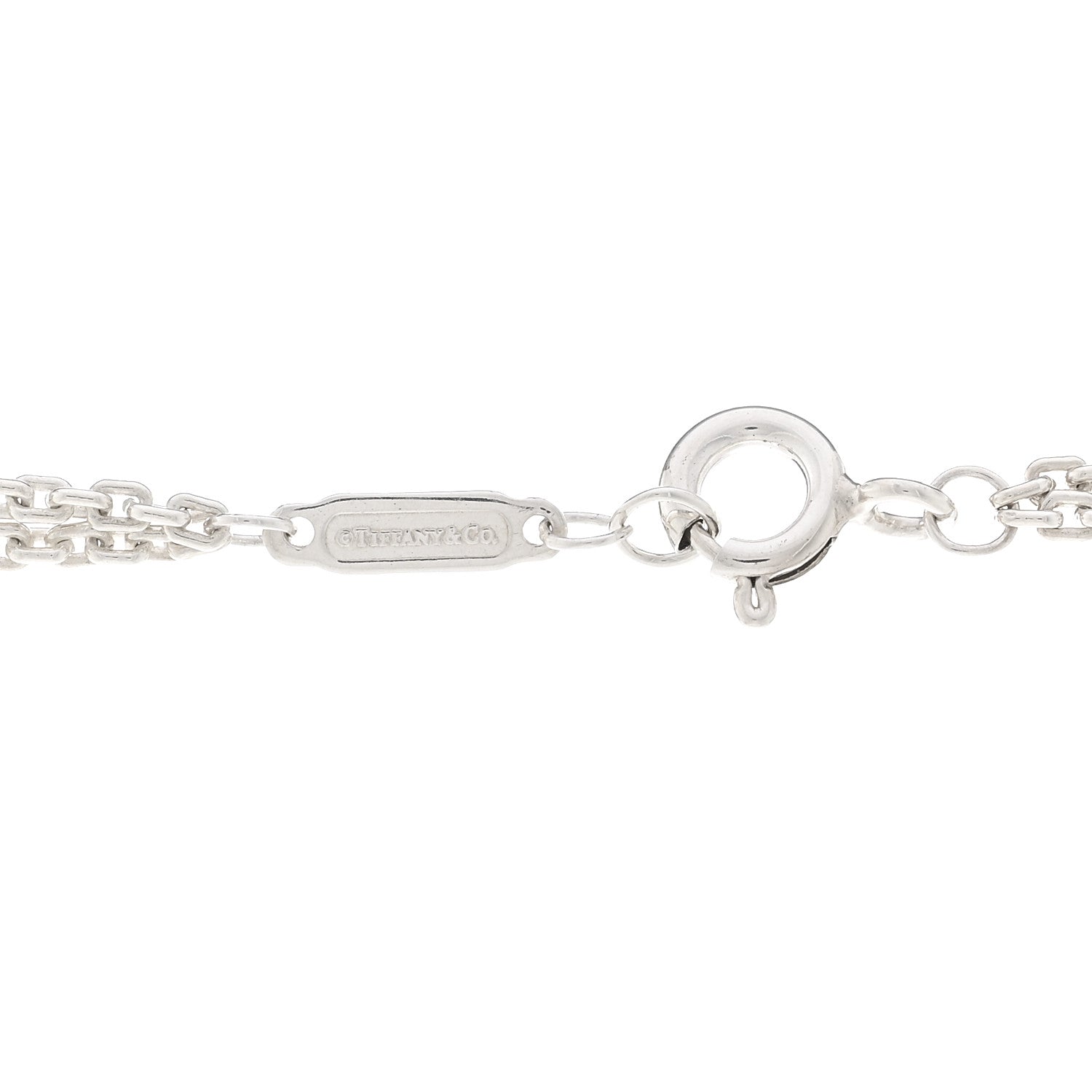 Tiffany Sterling Silver Double HardWear Link Pendant Necklace 4 of 4