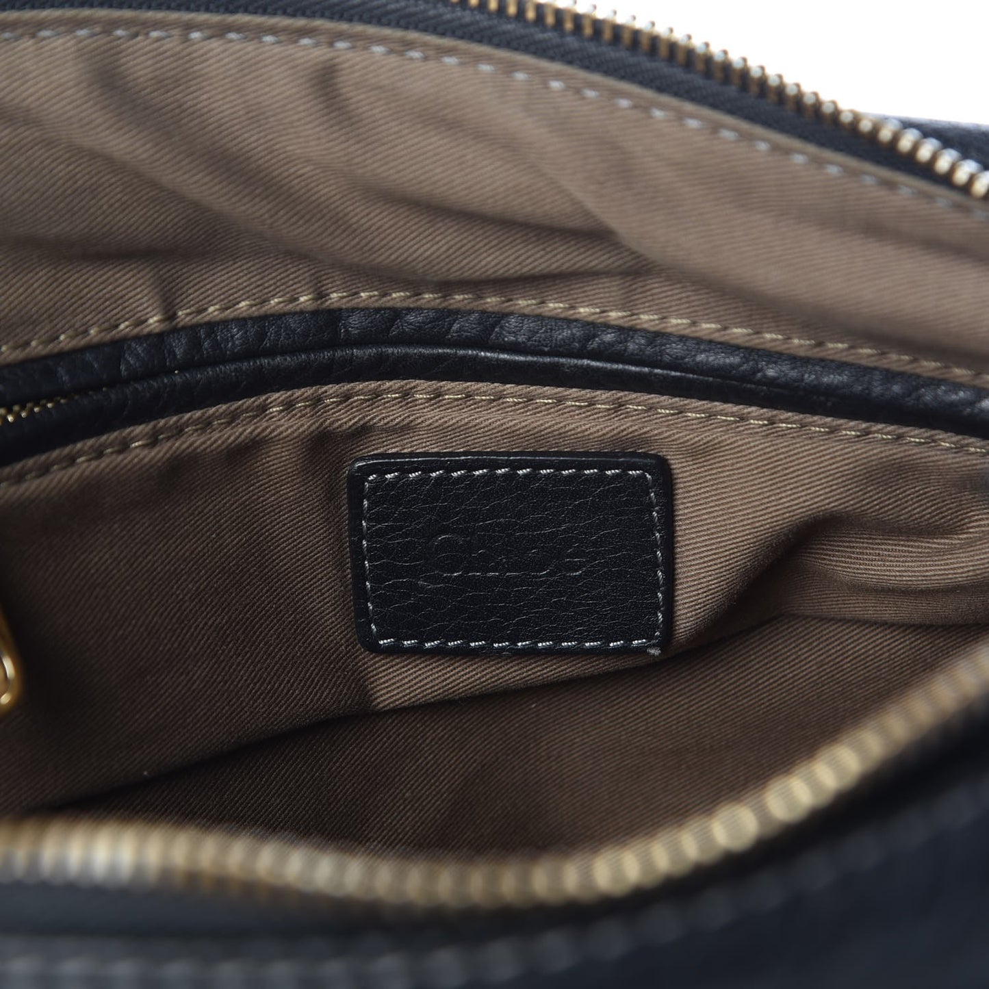 Calfskin Large Marcie Satchel Black