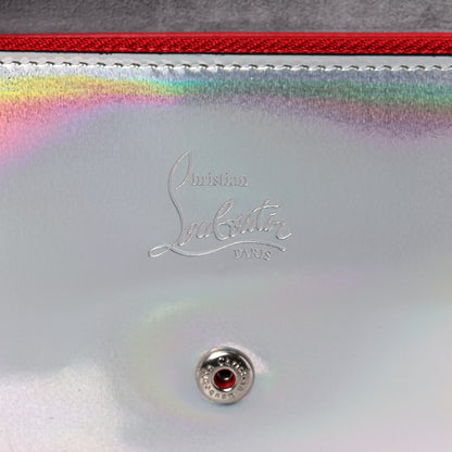 Christian Louboutin Metallic Calfskin Spikes Paloma Clutch Silver 6 of 13