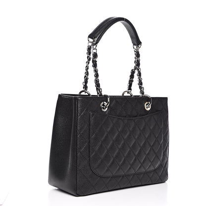Chanel Caviar Quilted Grand Shopping Tote GST Black 3 of 10