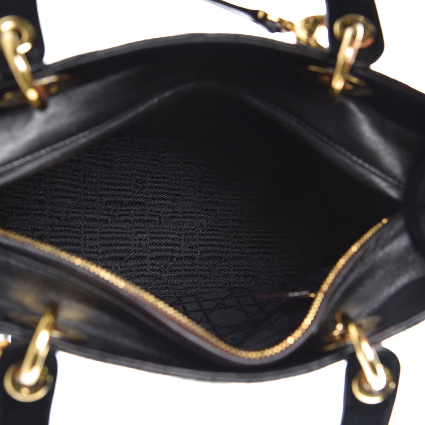 Lambskin Cannage Medium Lady Dior Black