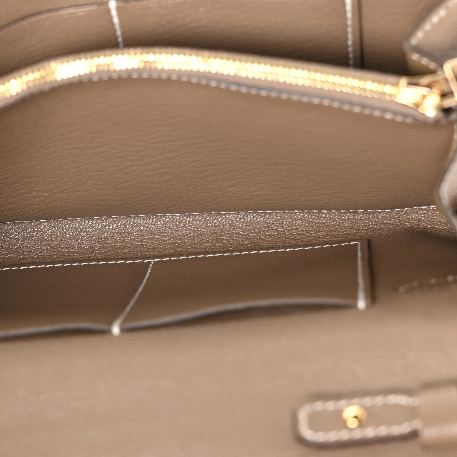 Hermes Chevre Mysore Kelly To Go Wallet Etoupe 4 of 9
