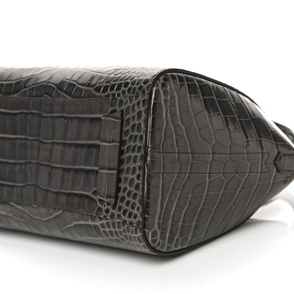 Givenchy Calfskin Crocodile Embossed Small Antigona Storm Grey 9 of 9