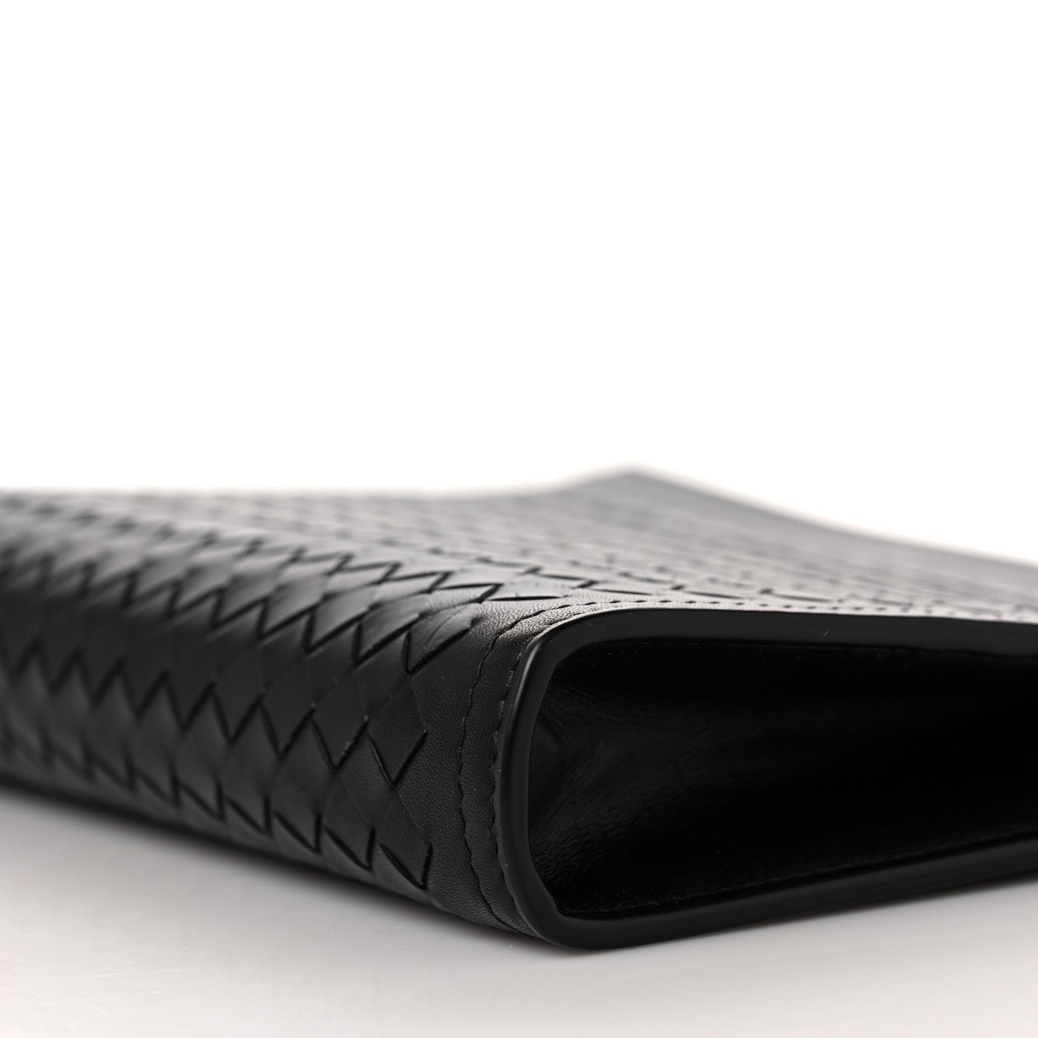 Bottega Veneta Nappa Intrecciato Wristlet Zip Wallet Black 7 of 7