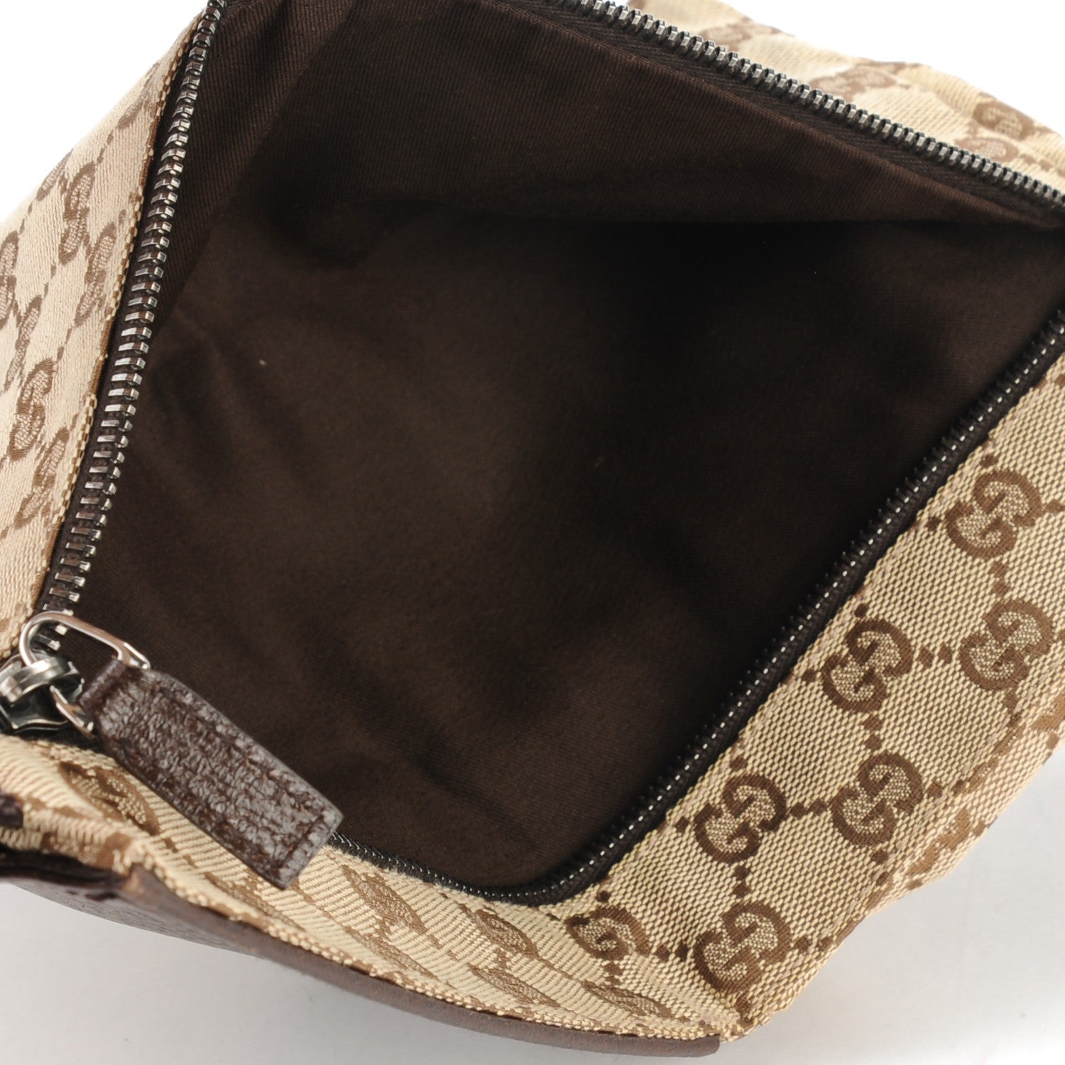 Gucci GG Monogram Double Pocket Belt Bag Dark Brown 5 of 7