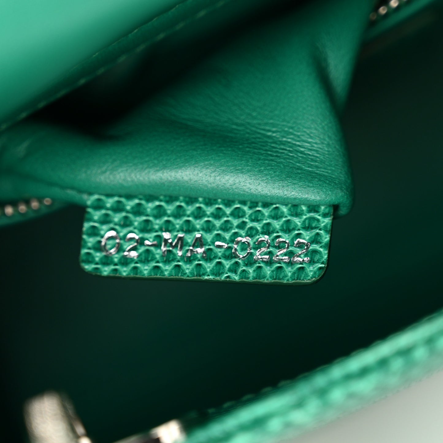 Lizard Swarovski Crystal Mini Lady Dior Green
