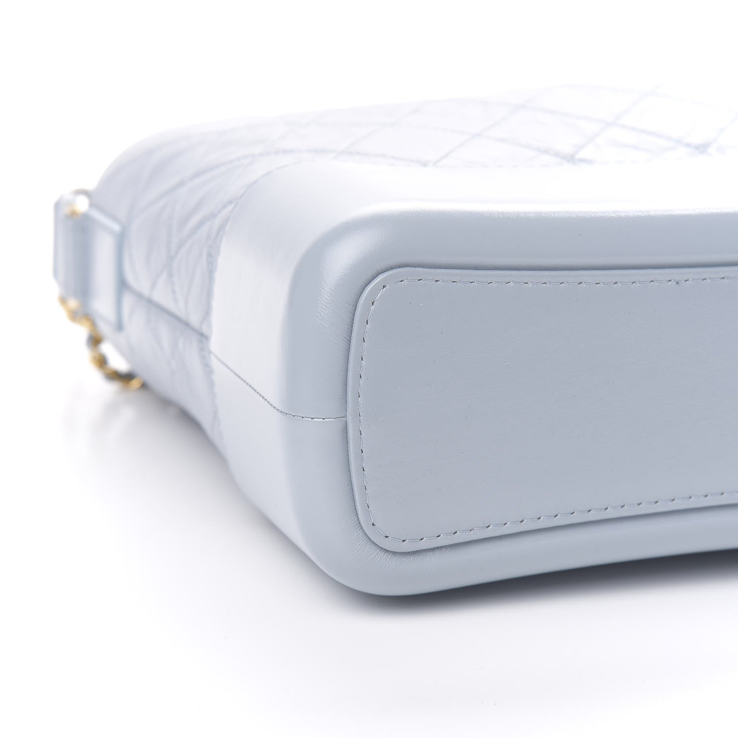 Chanel Aged Calfskin Quilted Medium Gabrielle Hobo Light Blue 8 of 10