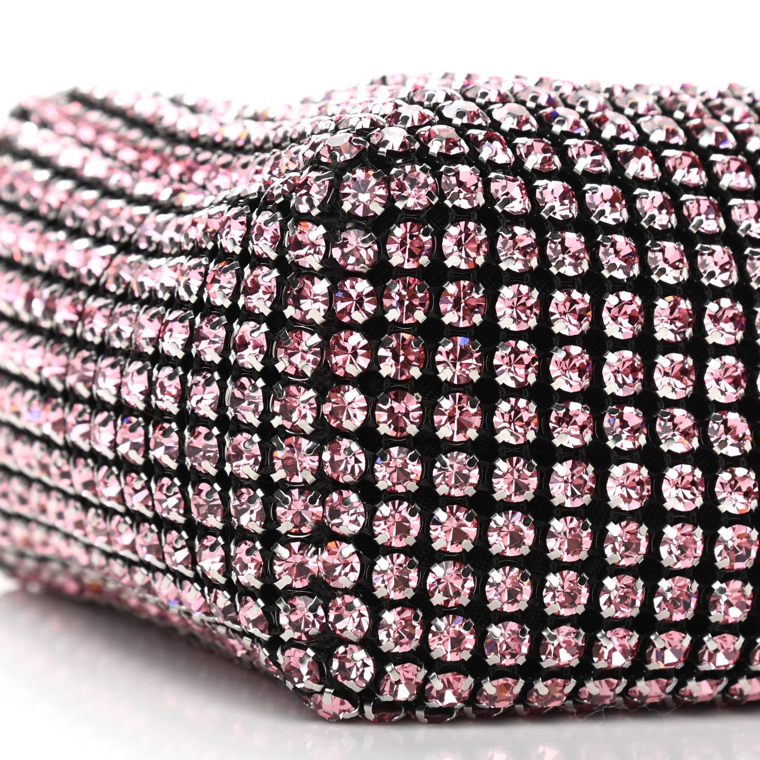 Alexander Wang Mesh Crystal Rhinestone Mini Heiress Pouch Pink 7 of 9