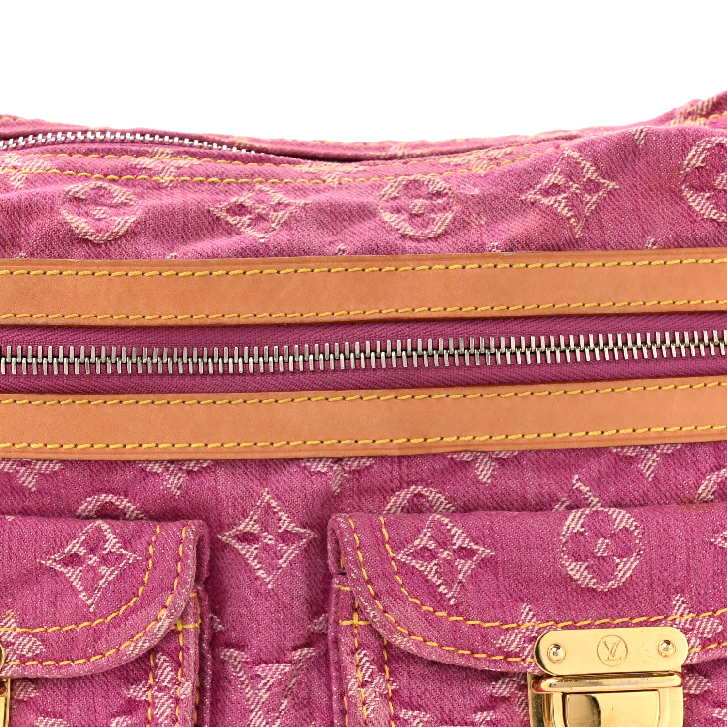 Louis Vuitton Denim Baggy PM Fuchsia 7 of 13