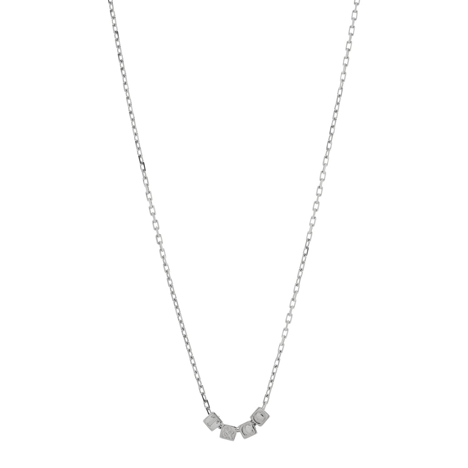 Tiffany Sterling Silver T&CO Cube Pendant Necklace 1 of 4