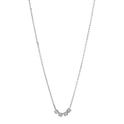 Tiffany Sterling Silver T&CO Cube Pendant Necklace 1 of 4