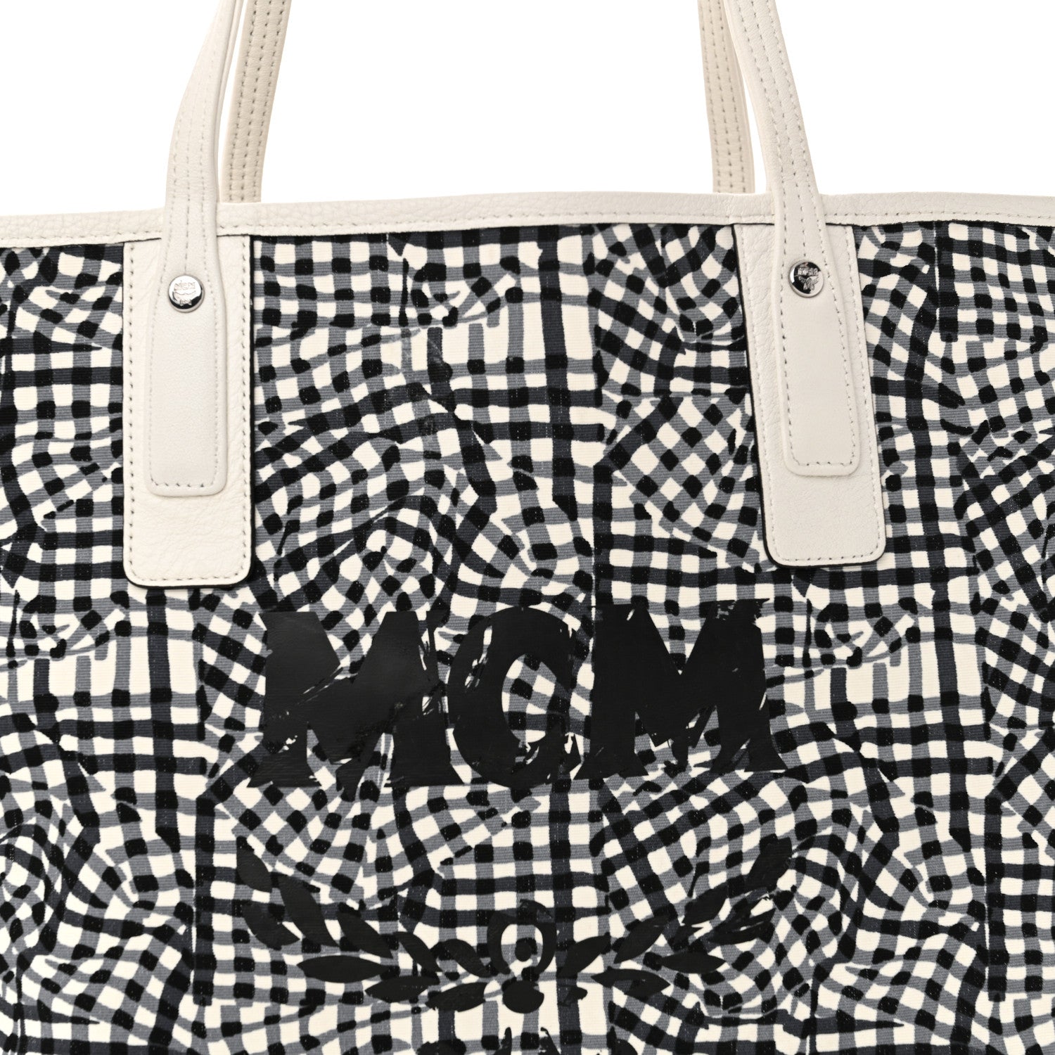 MCM Visetos Medium Liz Reversible Shopper Tote White 12 of 18