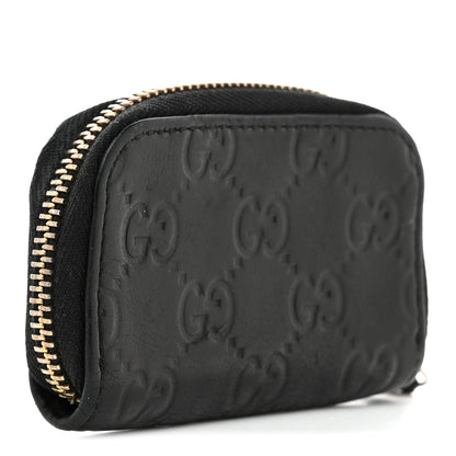 Gucci Guccissima Zip Around Coin Purse Wallet Black 3 of 8