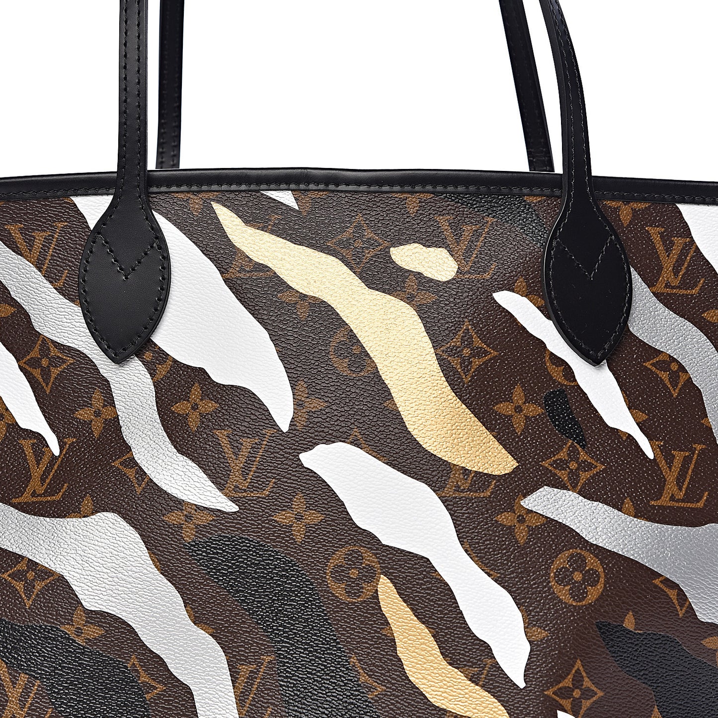 X LOL Monogram Neverfull MM Gold Silver