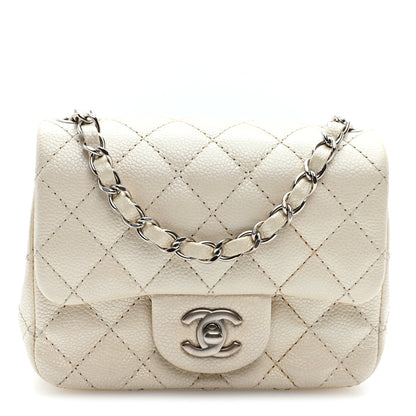 Chanel Iridescent Caviar Quilted Mini Square Flap White 1 of 10